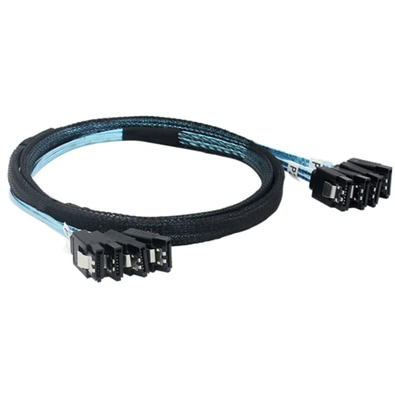 SAS 3.0 4 SATA to 4 SATA SSD Solid State Drive Data Cable Computer Motherboard Connection Cable