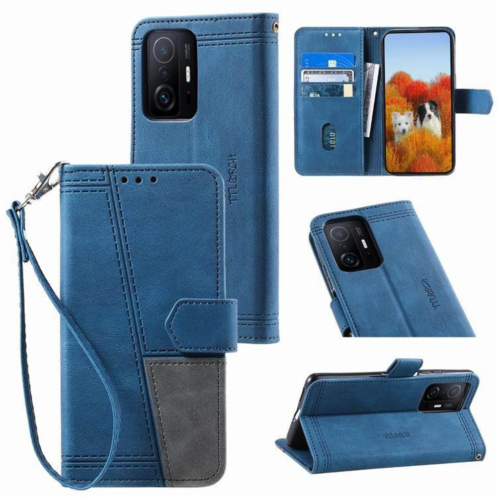 Retro Splicing Flip Leather Wallet Case For Samsung Galaxy A71 A70 A51 A50 A41 A40 A31 A30 A21 A20 A11 A10 Lanyard Flip Cover