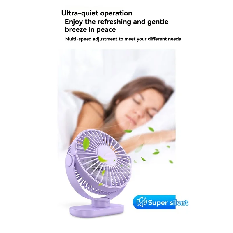 

B92A Маленький настольный вентилятор Ультра-тихий портативный USB-порт, складной, используемый для офисных столов и общежитий, трехскоростная регулировка