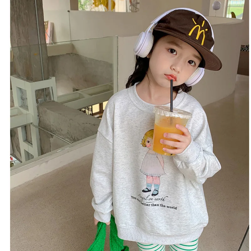 

T Shirt for Kids Boy 10 Years Children's Printed Loose Long Sleeve Top Girl Clothes 7-12y