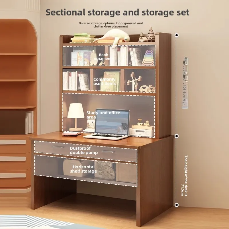 مكتب، رف كتب، طاولة متكاملة، غرفة نوم على الحائط، طاولة كتابة دراسة الطلاب، شقة صغيرة، #3