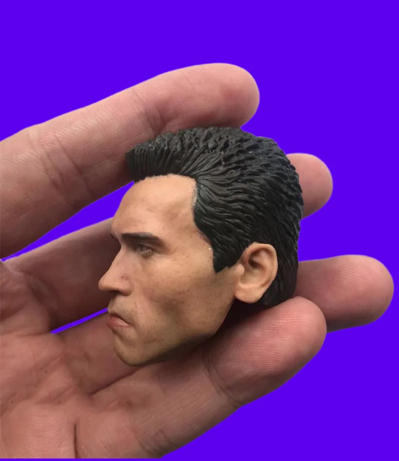 In Stock For Sale 1/6th Terminator Arnold Schwarzenegger With Glasses Male Head Sculpture For Usual 12inch Doll Action Figures