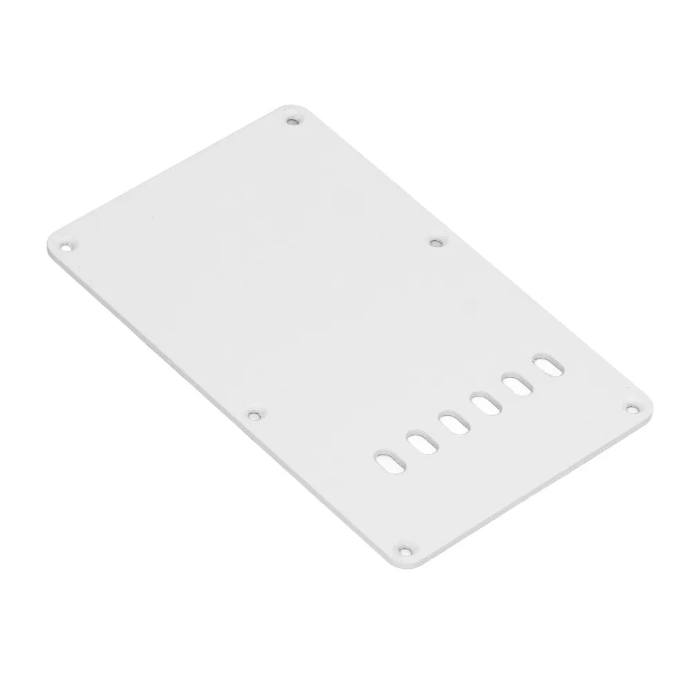 6 Holes Electric Guitar Back Cover Plate White/Black/Beige With Screws Guitar Pickguard Backplate PVC Tremolo Cavity Cover