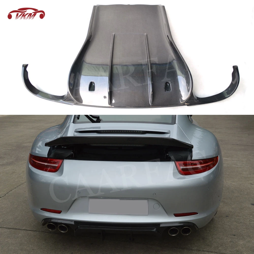 

VRS Style Carbon Fiber Rear Lip Spoiler Diffuser Fits for Porsche 911 991.1 991.2 Carrera 991 GT3 2012 2013 2014 2015