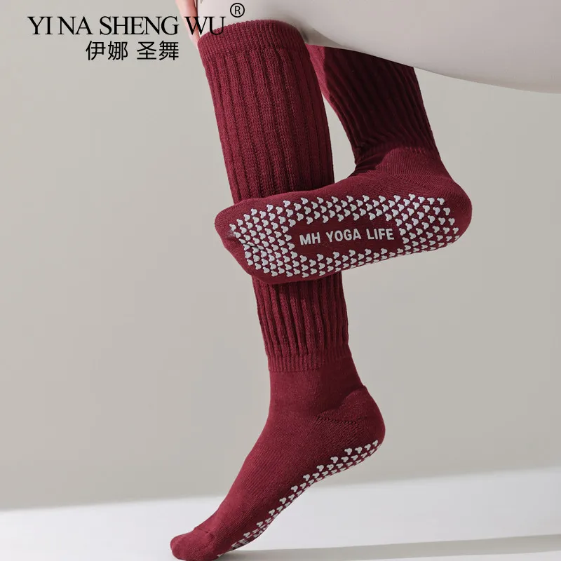 

Women Yoga Socks Stockings Silicone Non-slip Professional Pilates Socks Solid Color Indoor Workout Fitness Dance Sports Socks