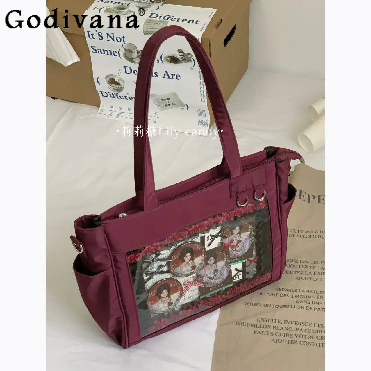 

Japan's New Original Ins Wind Large-capacity Transparent Pain Bag Cute Girl Commuting Versatile Class Shoulder Messenger Bag