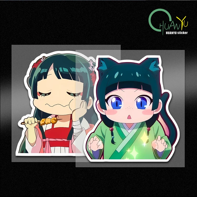 Gato gato medicina casa menina murmur bonito gato menina dos desenhos animados anime personagem adesivo de carro criativo porta do carro janela do carro