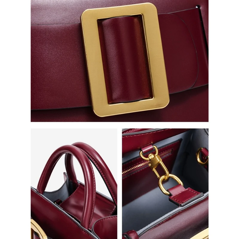 Chic Buckle Handbag Women 2026 New High Quality Trend Exquisite Luxe Shoulder Bag Distinctive Design Faux Leather Crossbody Bag