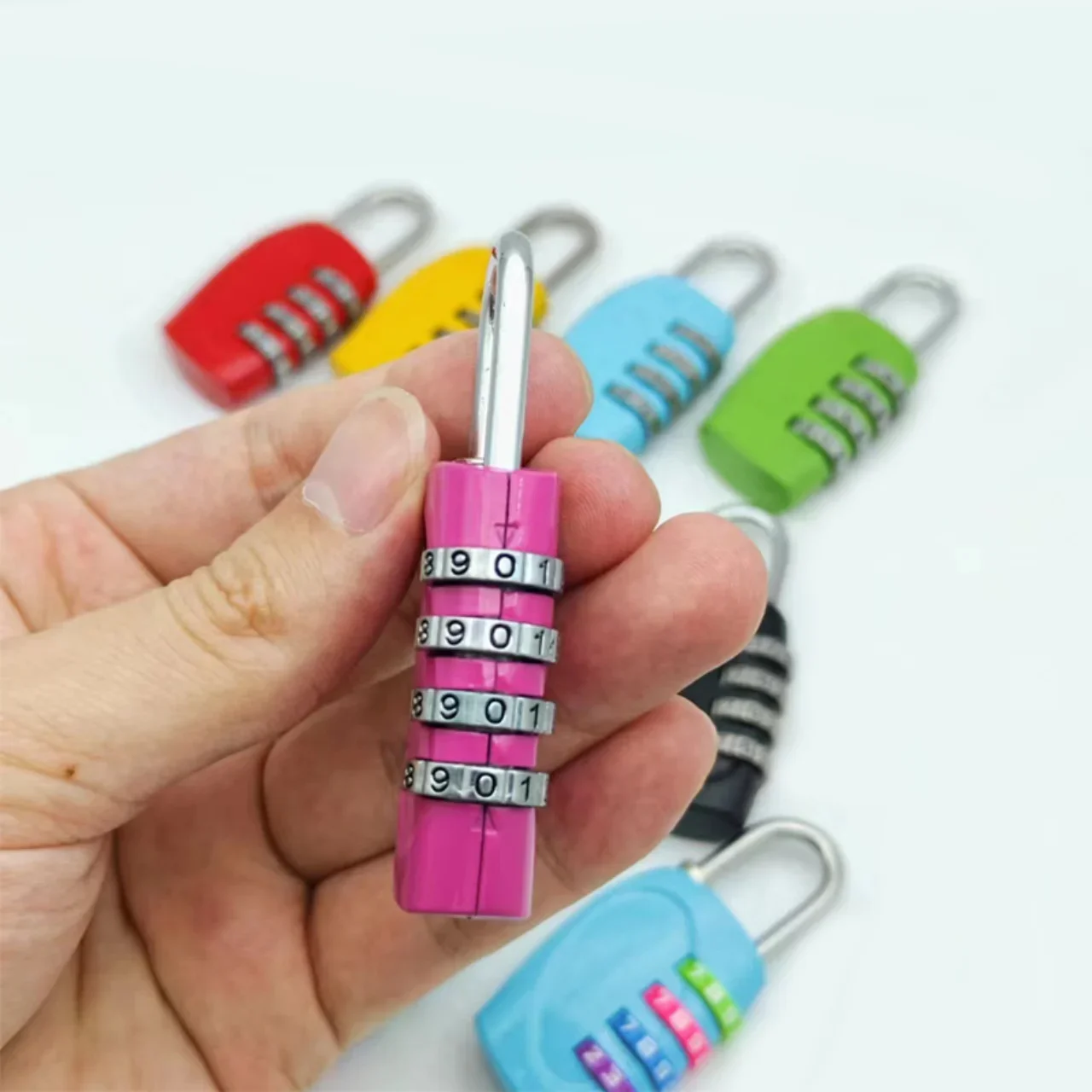 4 Digit Password Lock Zinc Alloy Password Padlock for Door Gym Drawer Zipper Luggage Trunk Cabinet Gift Code Resettable 1PCS