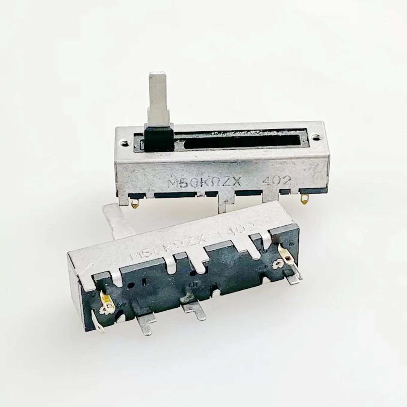 Original New 100% 50MM 4Pin Single Direct Sliding Potentiometer A50K Mixing Console Pusher Handle Length 20MM (SWITCH)
