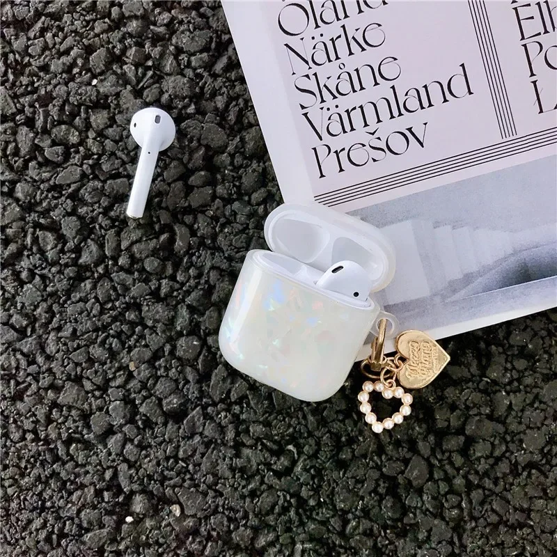 Shell Pendant Case for AirPods 4 Airpod 1 2 3 Pro Pro2 Bluetooth Earbuds Charging Box Protective Earphone Case Cover