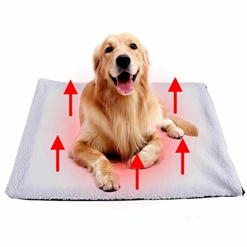 Pet Self-Heating Blanket Winter Fluffy Blanket Dog Cat Warm Sleep Mattress Small Medium Cat Dogs Coral Cashmere Bed Pet Supplies