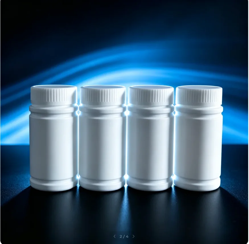 50pcs 120 ml white plastic Pill Powder Butter Bottle Refillable Packaging Screw Lid jar Empty container