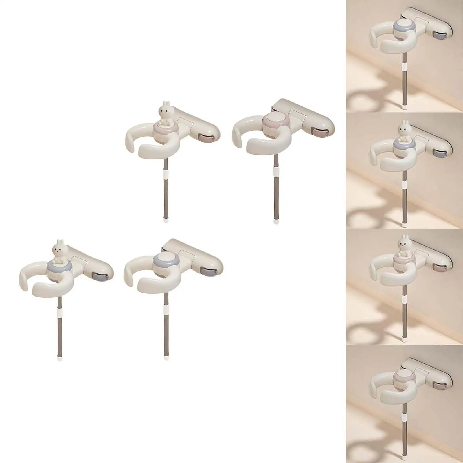 Baby Bath Stand Support Portable Folding with Suction Cups Rotating Bracket Shower Standing Bath for Infants Newborn 6-36 Months