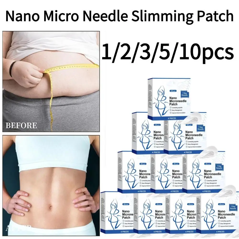 

10/5/3/1 коробка, пластырь для похудения с нано-микроиглами, пластырь с микроиглами для сжигания жира и похудения, укрепляющий пластырь для улучшения линии тела