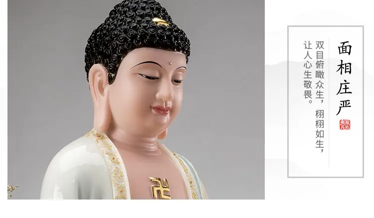 Asia TOP High-grade Sakyamuni Amitabha buddha statue HOME family Temple Worship Bless Patron saint God bring good luck