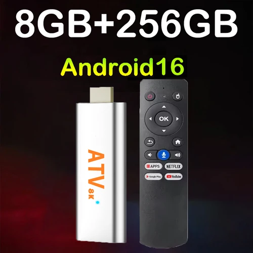 Mini Tv Stick 2026 Android 16 8K, 8Gb 256Gb, Asistente De