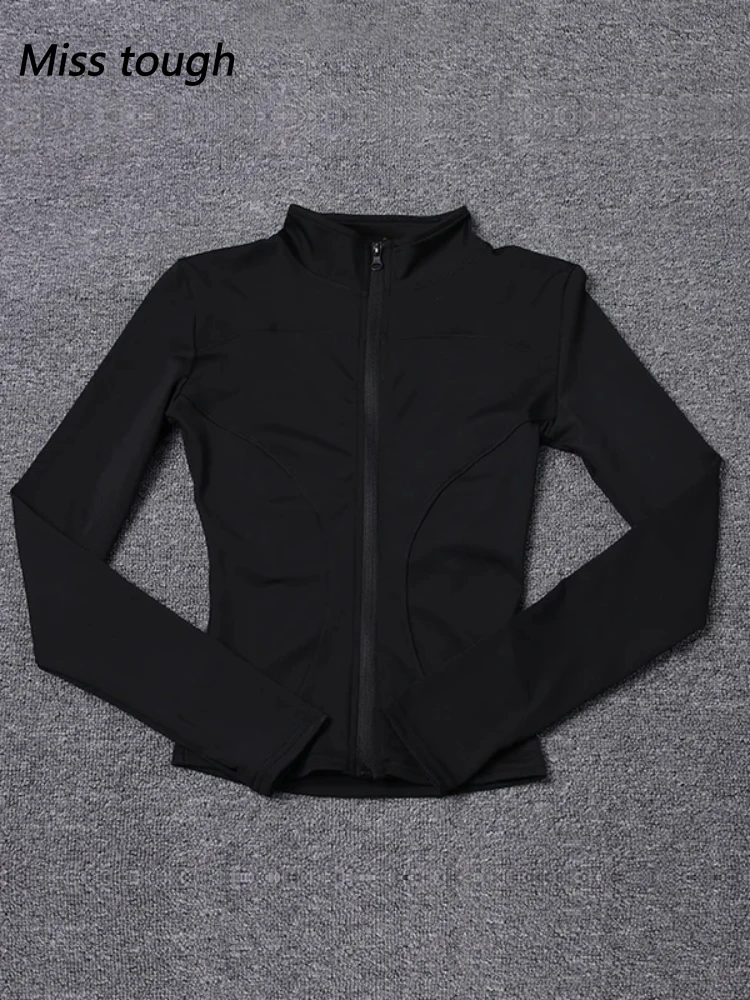 

Summer Sport Jacket Yoga Women's Tops Costume Long Sleeve Gmy Shirt Workout Coat Gym Training Korean Fashion Slimming Sportswear