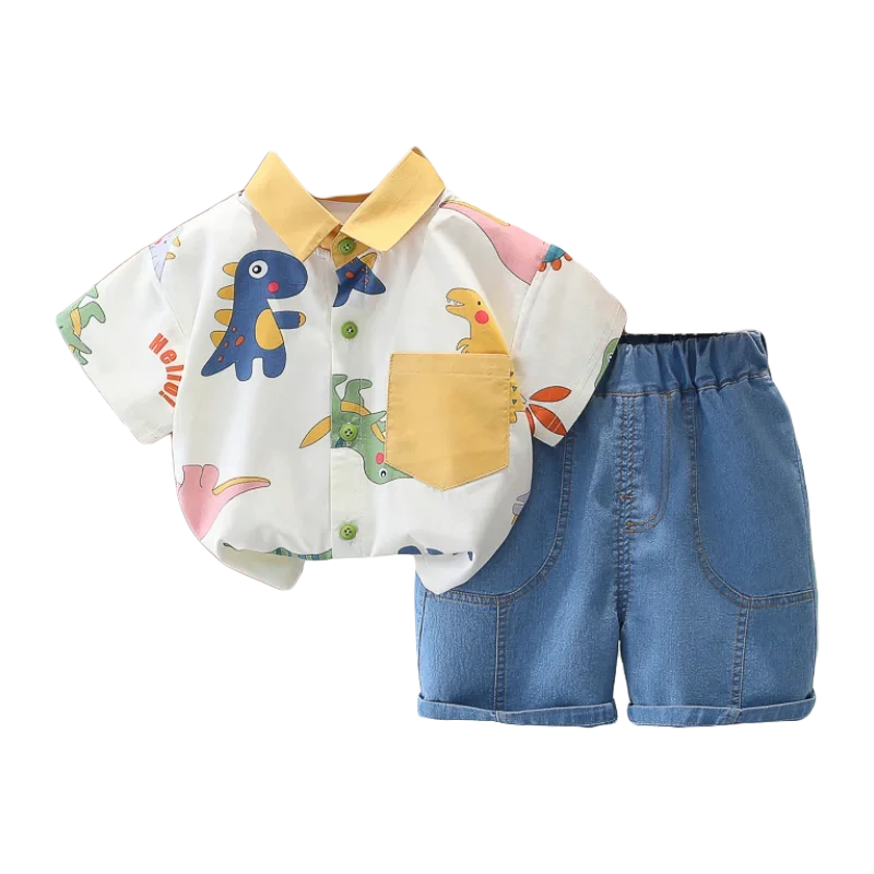 

Girls Clothes Suits Short Sleeve T Shirt Cartoon 2Pcs/Sets Children Casual Costume 0-5 Ages Hot Baby Clothing Kids