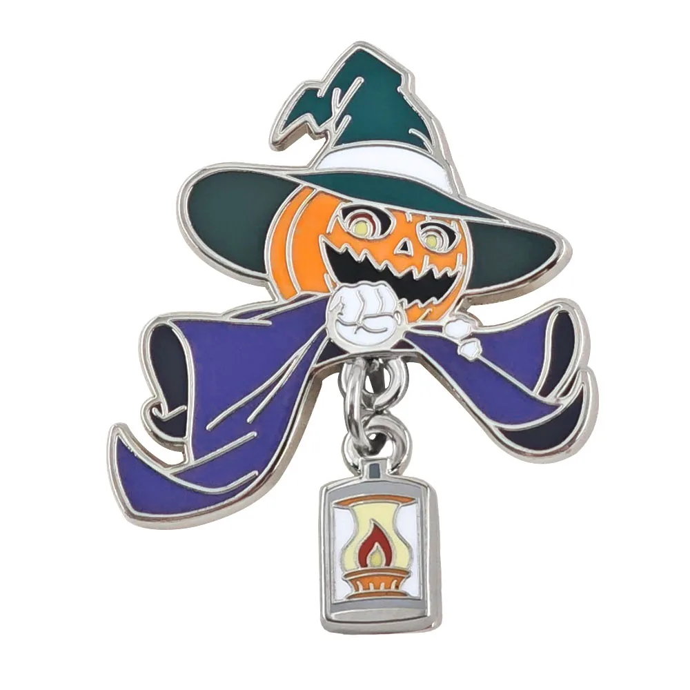 Shin Megami Tensei Pyro Jack Enamel Pins Persona Jack O' Lantern Brooch Game Peripheral Badges Halloween Jewelry Lapel Pin Gift