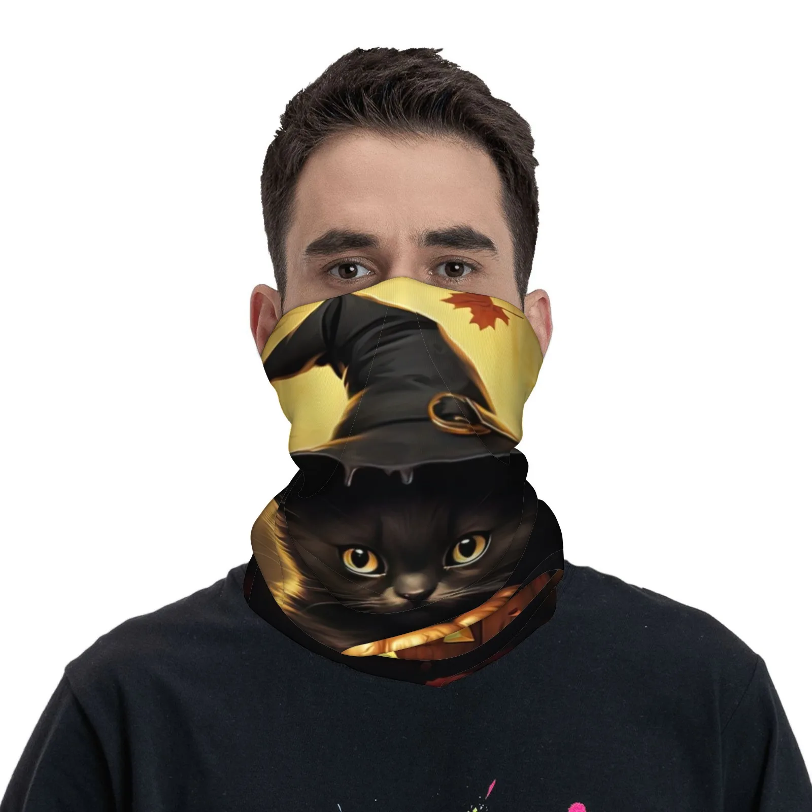 

Charming Witch Cat Neck Gaiter! Fashion Meets Whimsy. Unisex, Perfect for Outdoor Adventures. Soft, Windproof, UV - Protective.