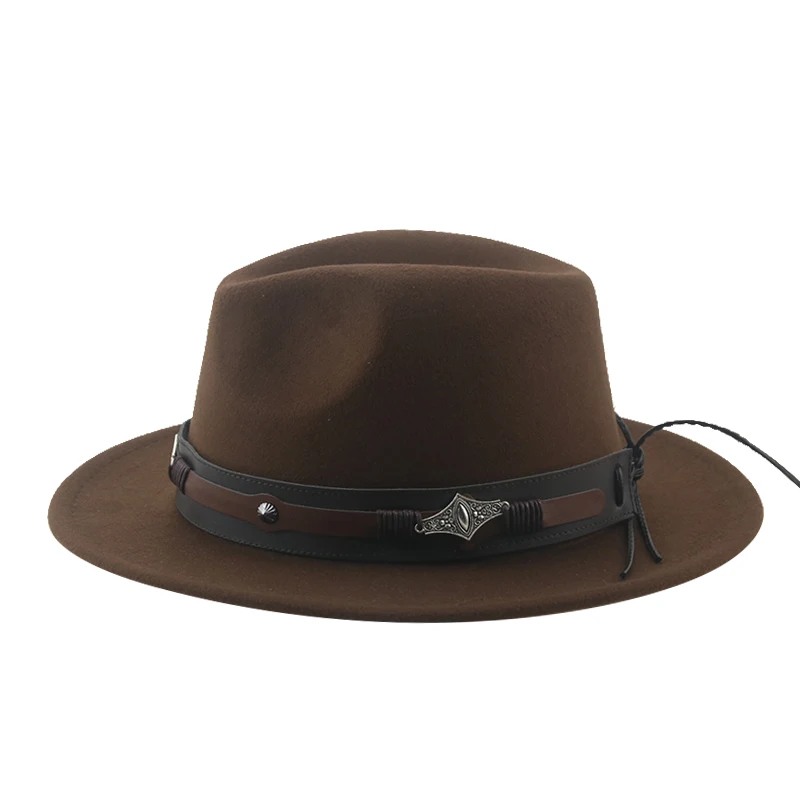 Hat Fedora Hats for Women Hats for Men Cowboy Hat Caps Big Size 62cm Western Cowboy Belt Cow Bands Fedoras Chapeau Feutre Homme