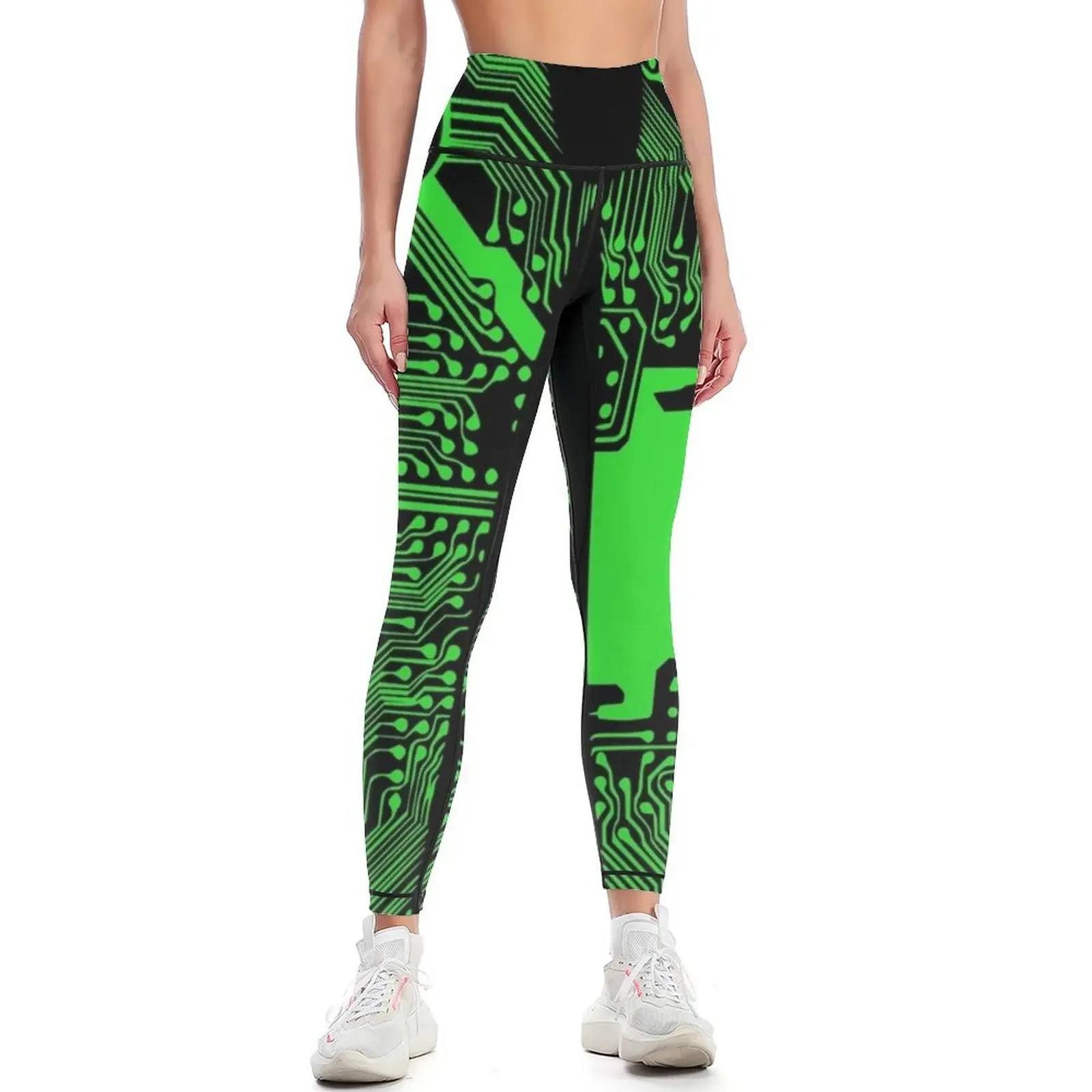 Green Biohazard (Cybergoth) Leggings Women's gym sports woman gym legging push up sports for Womens Leggings