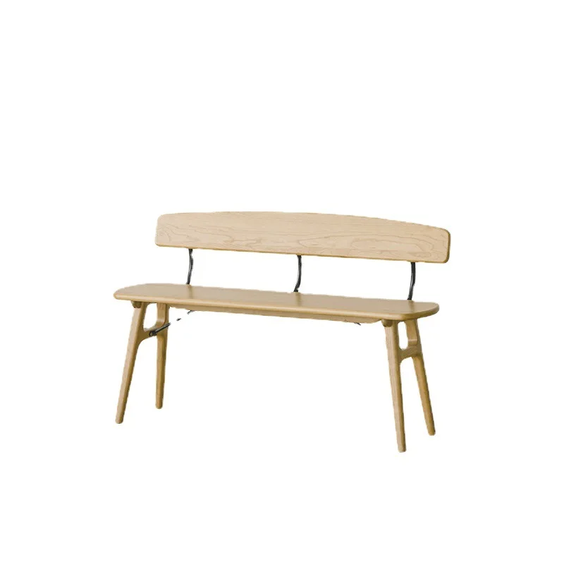 

Nordic solid wood long stool Japanese simple dining table living room bench