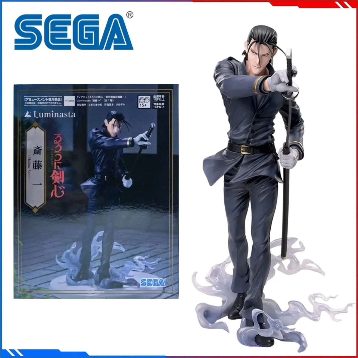 

Genuine SEGA Original Figure Model Kits Anime Figures Rurouni Kenshin Saitou Hajime Luminasta Action Model Toys Gift for Boys