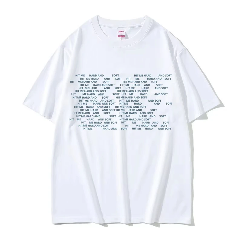 New Hit Me Hard and Soft 2026 Tour T Shirt Men Women New Pop Fashion Singer Same Style Print T-shirts Ma