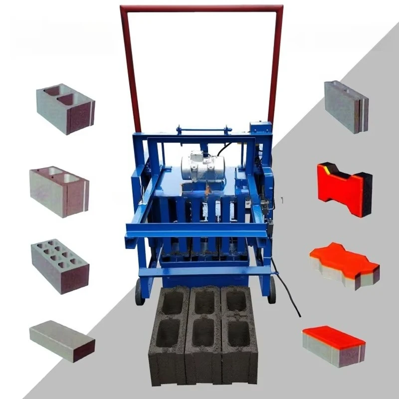 Small Mobile Brick Making Machine 2-45 Concrete Brick Making Machine Curbstone Briquetting Machine