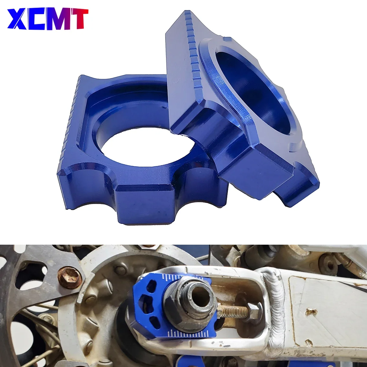 

For YAMAHA YZ250F YZ450F YZ125 YZ250 YZ250X YZ250FX WR250F WR450F WR250R WR250X 2002-2022 CNC Rear Chain Adjuster Axle Block