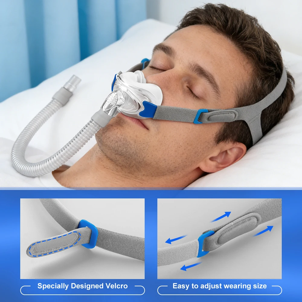 Nasal Pillow CPAP Replacement Kit with Headgear Strap, 3 Cushions, Tubing Hose and Frame All-in-One CPAP Replacement Mask Set - view 5