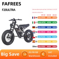 Fafrees F20 Ultra Adult Electric Bicycle 1200W E-Mountain ebike 48V1200WH Battery,20 Inch Fat Tire Men's Electric Bike