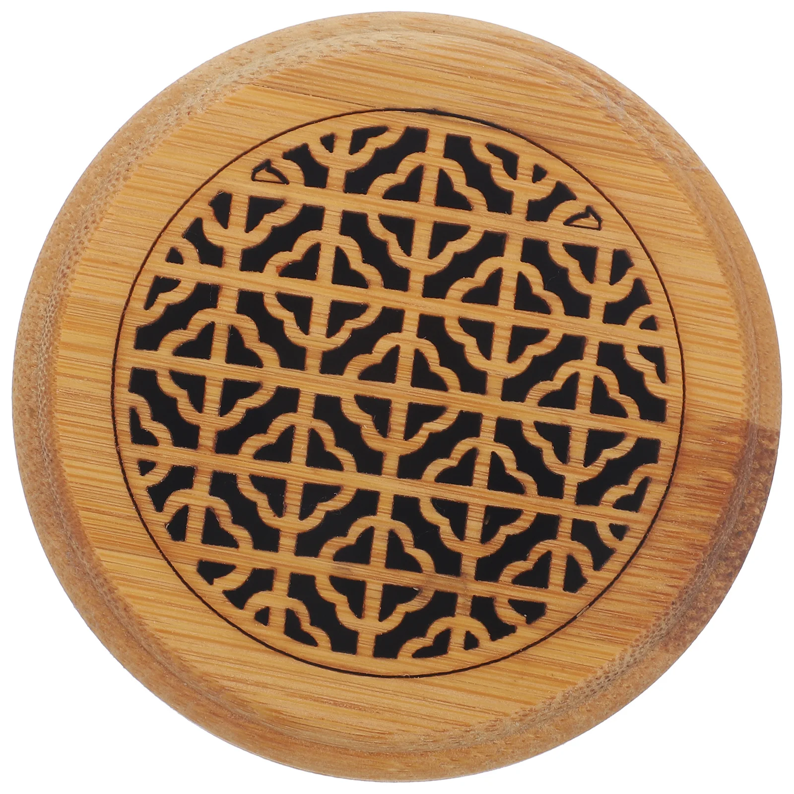 

Bamboo Coil Incense Burner Hollow Out Carving Magnetic Lid Aromatherapy Tabletop Decorative Censer Coil Incense Burner