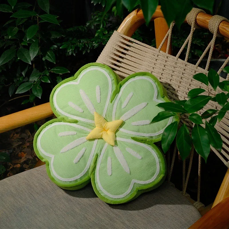 Creative Four‑Leaf Clover Flower Pillow, Sofa Decor Throw Pillow, Bed Head Back Cushion, Car Seat Waist Support Cushion