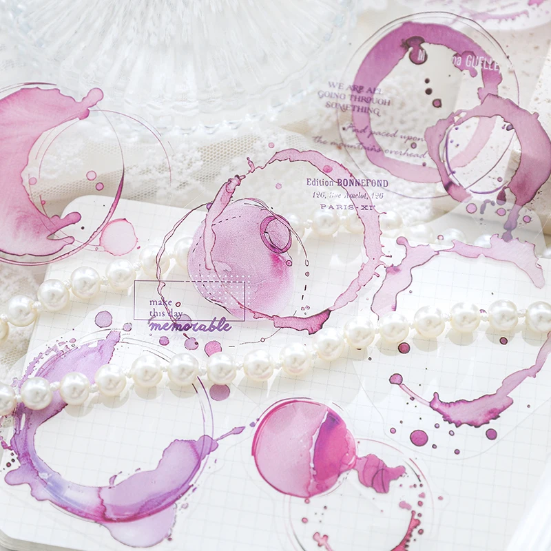 30 قطعة الألوان المائية الإبداعية لطخم الساخن ختم ملصقات خيمة اليد لتقوم بها بنفسك عصا تسميات سكرابوكينغ المواد غير المرغوب فيه مجلة لوازم