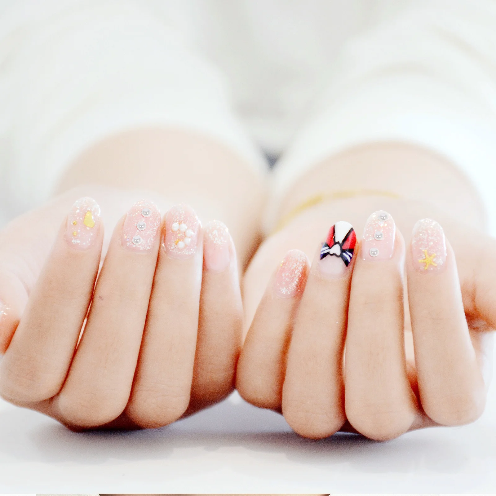 ملصقات لؤلؤية ذاتية اللصق للمكياج والحواجب والوجه والجسم والأظافر مكونة من 4 أوراق لتزيين حفلات المهرجانات #4