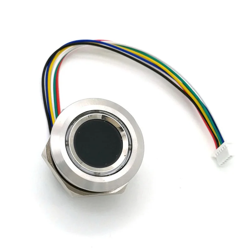 R503 Cirkelvormige Ronde Rgb Ringindicator Led-Controle Dc 3.3V Mx 1.0-6Pin Capacitieve Vingerafdrukmodule Sensorscanner, 15Mm