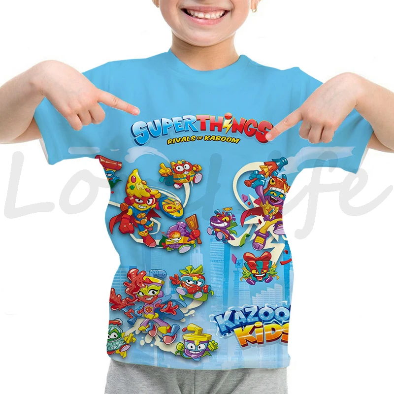 

Kids Kazoom Super zings T Shirts Summer Children's T-Shirt boys girls Short Sleeve SuperThings Tshirt Toddler Casual Tee Tops