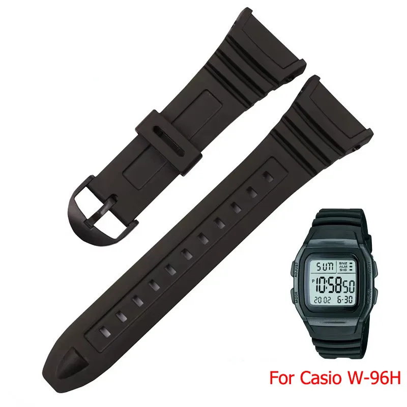 سيليكون حزام ساعة رياضية ل كاسيو 3239 W-96H-1A W-96H-1B W-96H-2A W-96H-3A W-96H-4A2 W-96H-4A W-96H-9A الساعات الإلكترونية