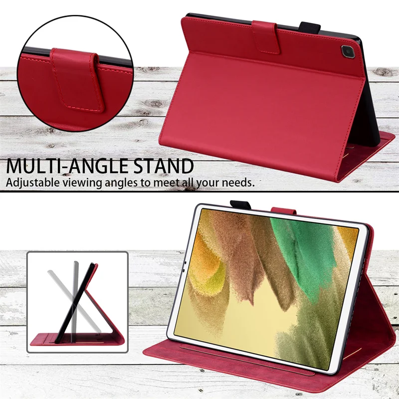 for Samsung Galaxy Tab A7 Lite 8.7inch SM-T220 SM-T225 Leather Book Style Fold Stand with Botton E-Book Tablet PC Cover Case