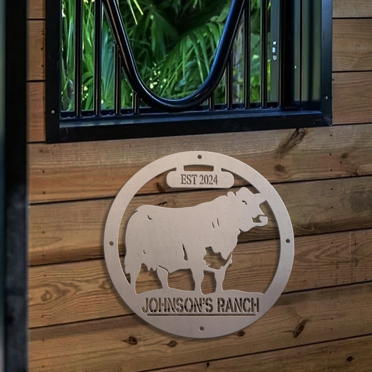 1pc Custom Farm Bull Metal Wall Door Plaque,Home Room Garden Garage Door Fence Farm Decor,House Seasonal Family Gift