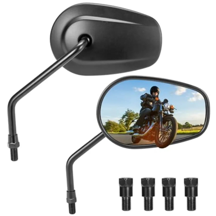 

Universal Motorcycle Rear View Mirrors M10 Billet Aluminum Heavy Duty Handlebar Side Mirrors for Cruiser Sport Naked Bike ADV T