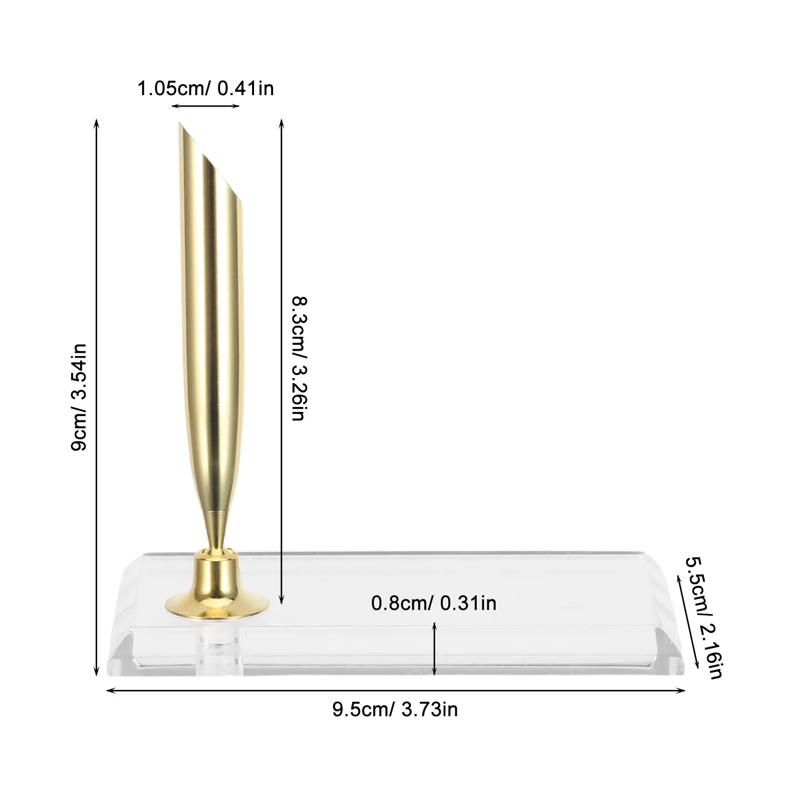 Inclined Insert Pen Holder Desktop Container Fountain Rest for Office Accessory