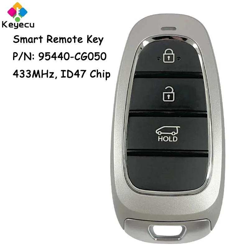 

KEYECU Smart Remote Control Car Key With 3 Buttons 433MHz ID47 Chip for Hyundai Staria 2022 2023 Fob 95440-CG050 FCC# FOB-4F25