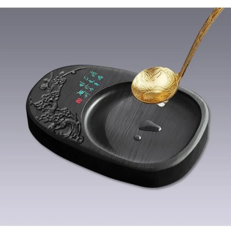 Copper Water Spoon Household Calligraphy Inkstone Accessory for Grinding Small Handmade Study Supplies Antique Desk Decoration