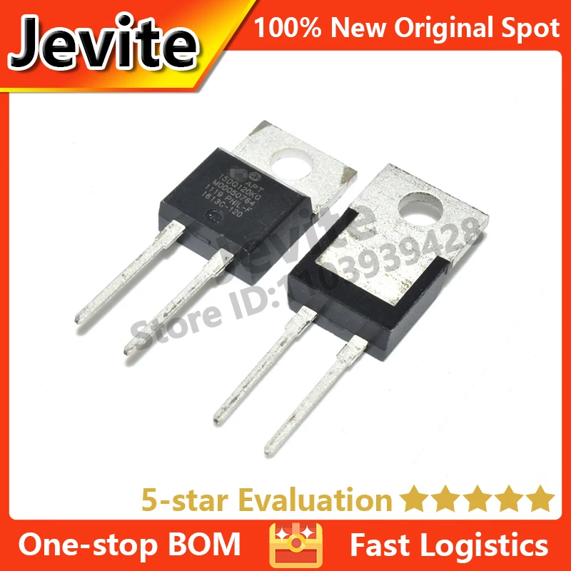 

Jevite 100% New Original electronics Controller 10-50 units/lote 15DQ120KG APT15DQ120KG 1200V 15A TO-220 Diode Transistor