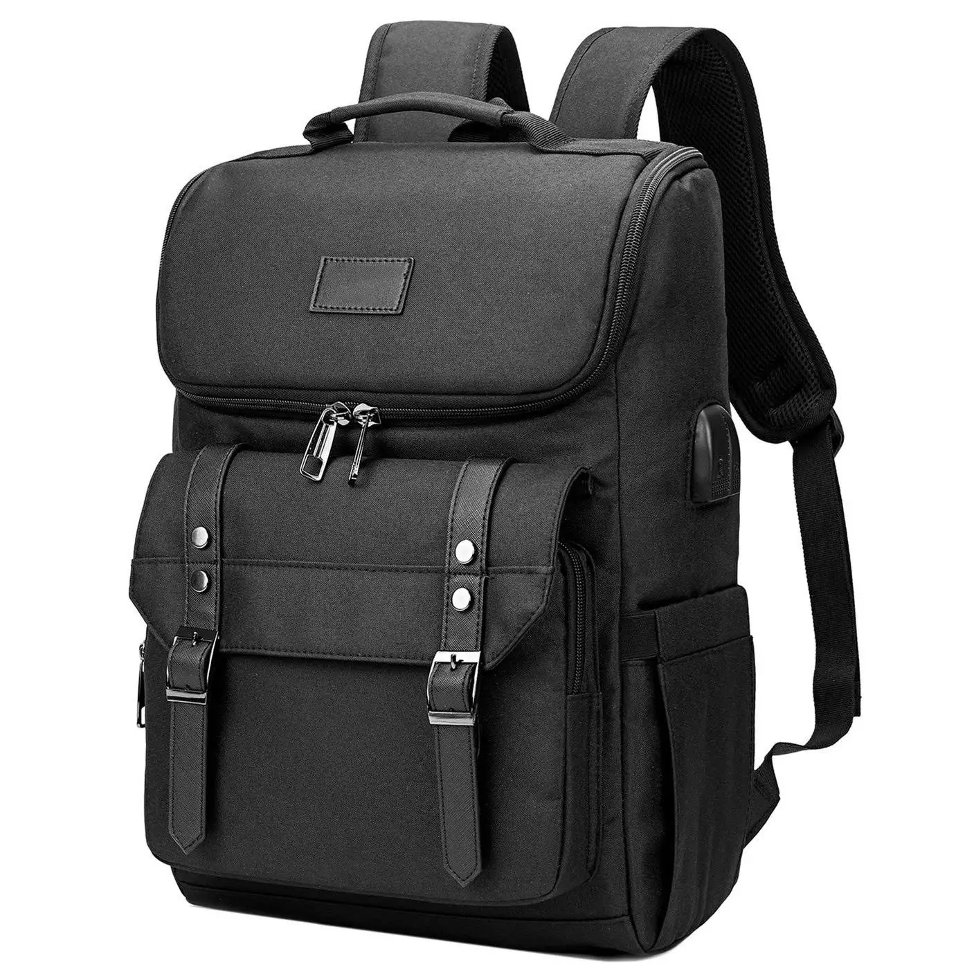 Oxford Material Laptop Backpack with USB Charging Port Fits 15.6 Inch for Business or College Travel