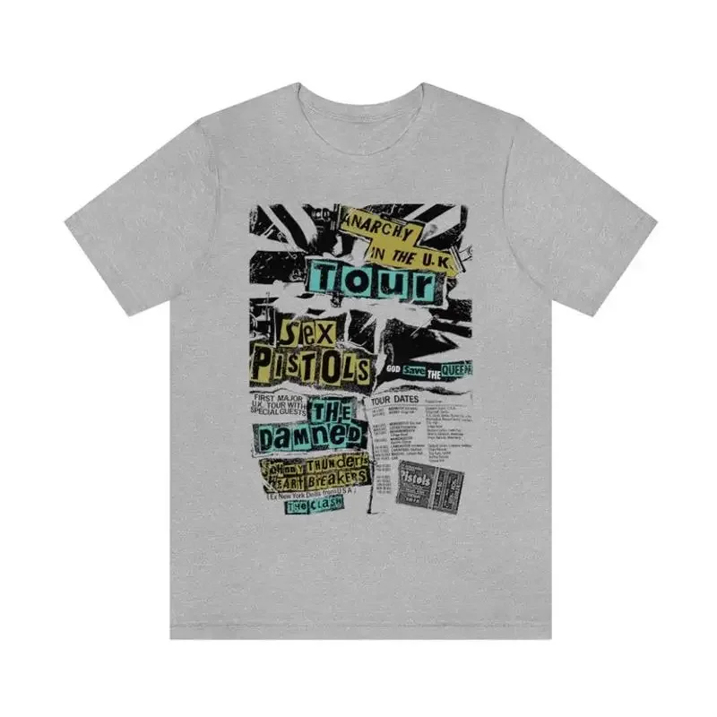 Sex Pistols Tour T Shirt 80S Punk Music Rock Sid Vicious Offbeat
